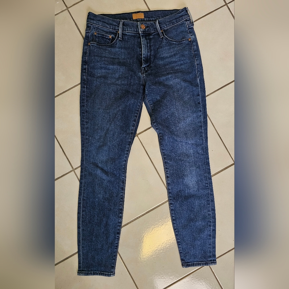MOTHER The Looker Ankle Skinny Jeans River Rule High Rise Size 26